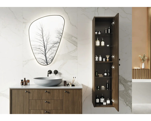 Jungborn wastafelmeubel PRIMUS BxHxD 1200 x 720 x 456 mm Frontkleur notenhout