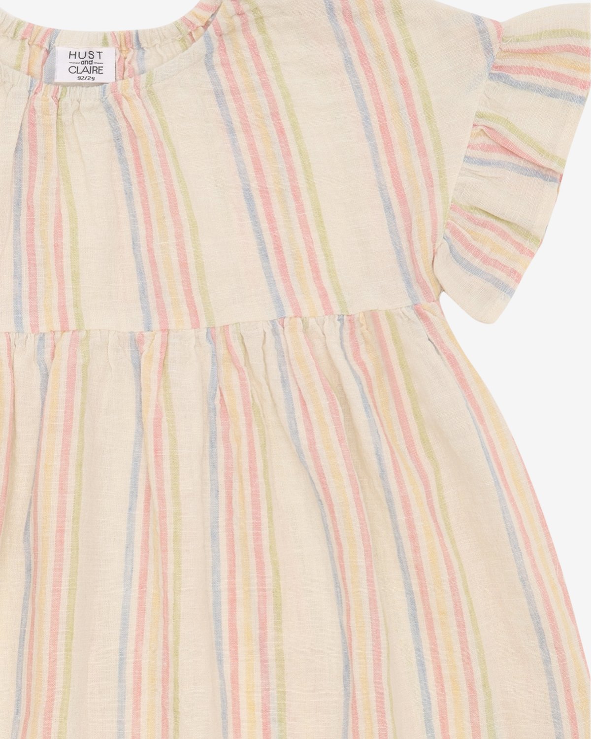 Kjole Barn m/ Volanger – 73% Bomull, 27% Linen | HCKaroline Hello