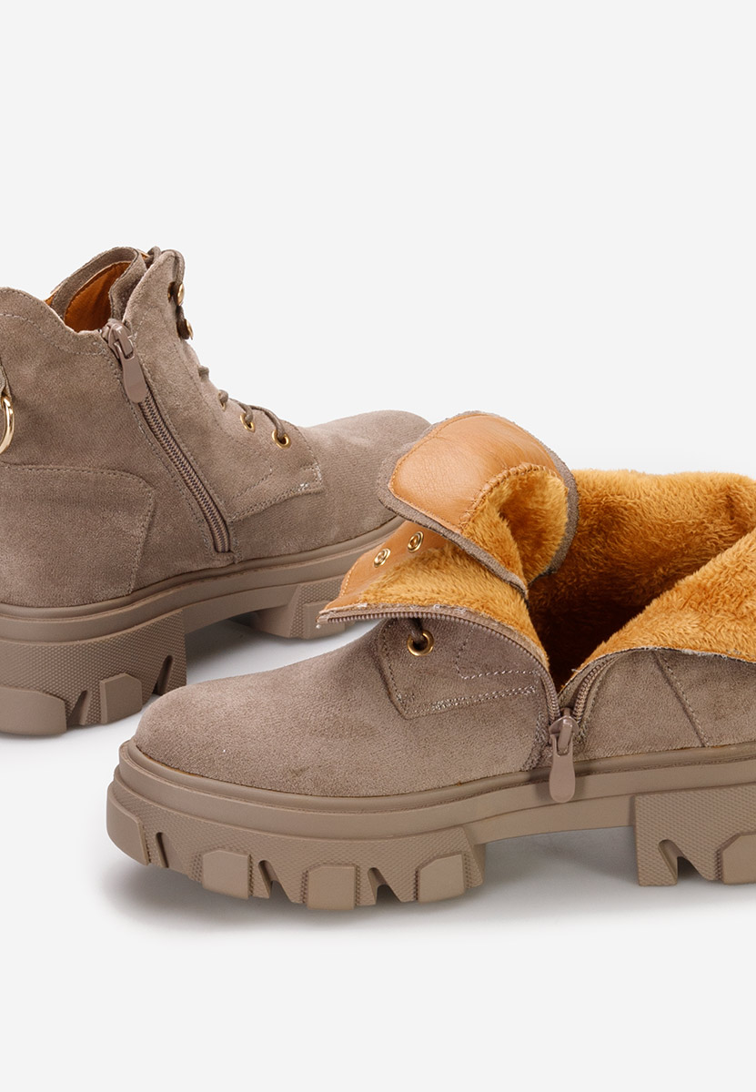 Bottines à lacets femme kaki Karinia