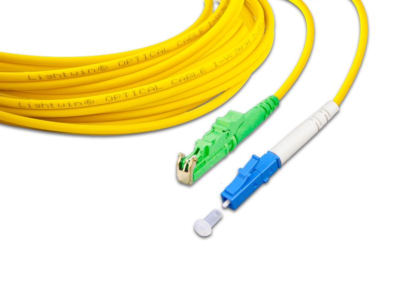 Lightwin LWL-Patchkabel Singlemode, LSH/APC – LC, OS2, Simp Singlemode LSH/APC (E2000/APC kompatibel)-LC Simplex OS2 1 m