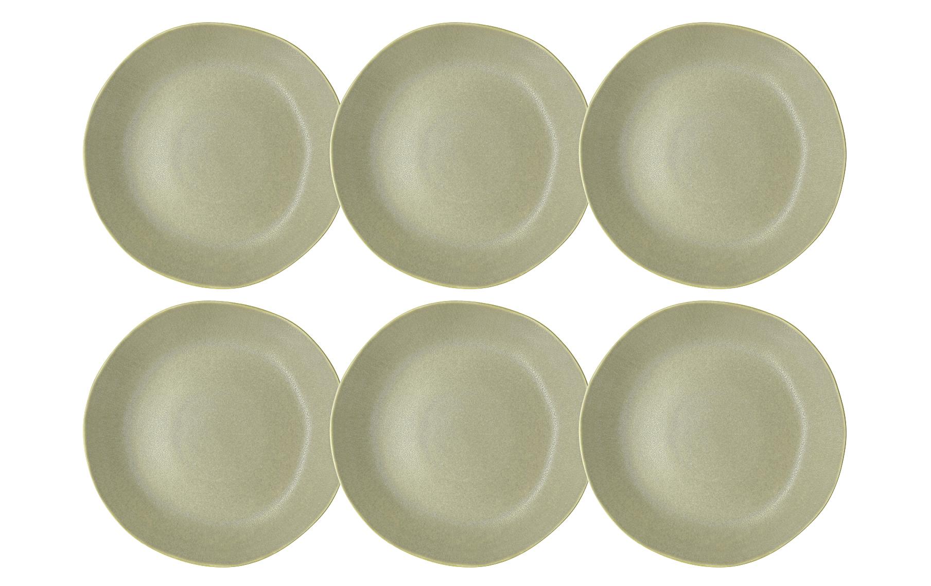Frühstücks- & Dessertteller Shoku Ø 20 cm, 6 Stück, GrünEssteller-Set