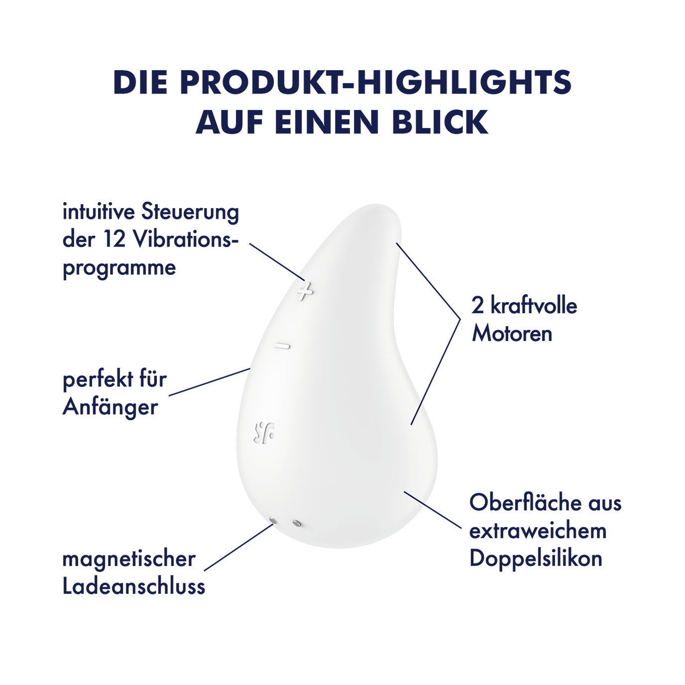 Dew Drop Auflege Vibrator (4061504066929) - Weiss