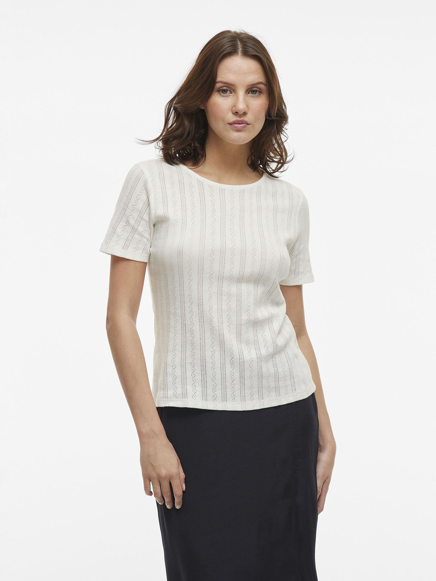 Kassie Short Sleeve Pointelle Top