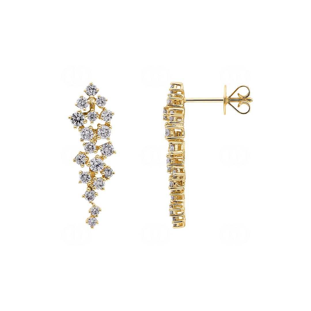 1.00 Karat Diamantohrhänger 750/18 K Gelbgold