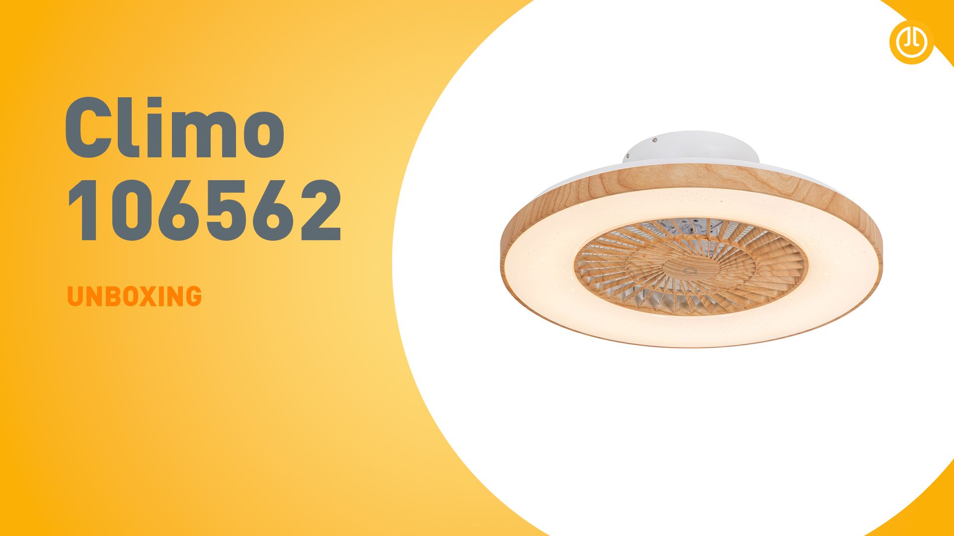 Plafondventilator hout print met ster effect 60cm incl. LED dimbaar met afstandsbediening - Climo