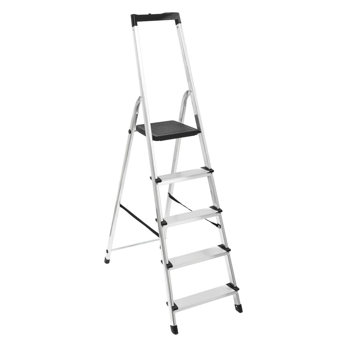 ESCABEAU PLIANT 5 MARCHES ALUMINIUM