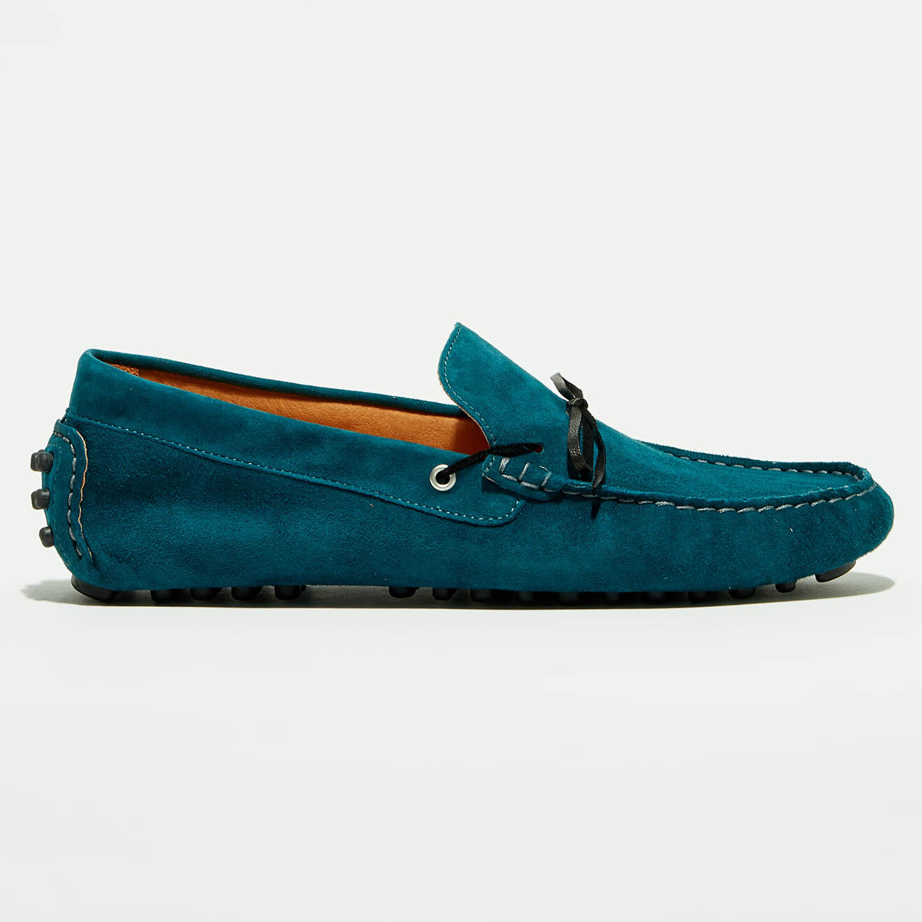 Flavio Création Mocassins en Velours de Cuir Miguel bleu foncé/noir