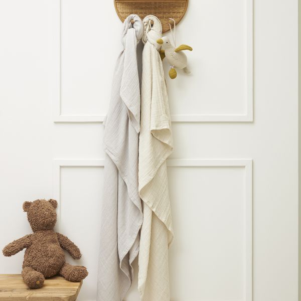 Meyco Baby Uni Inbakerdoek - 2 Stuks - Soft Sand/Greige