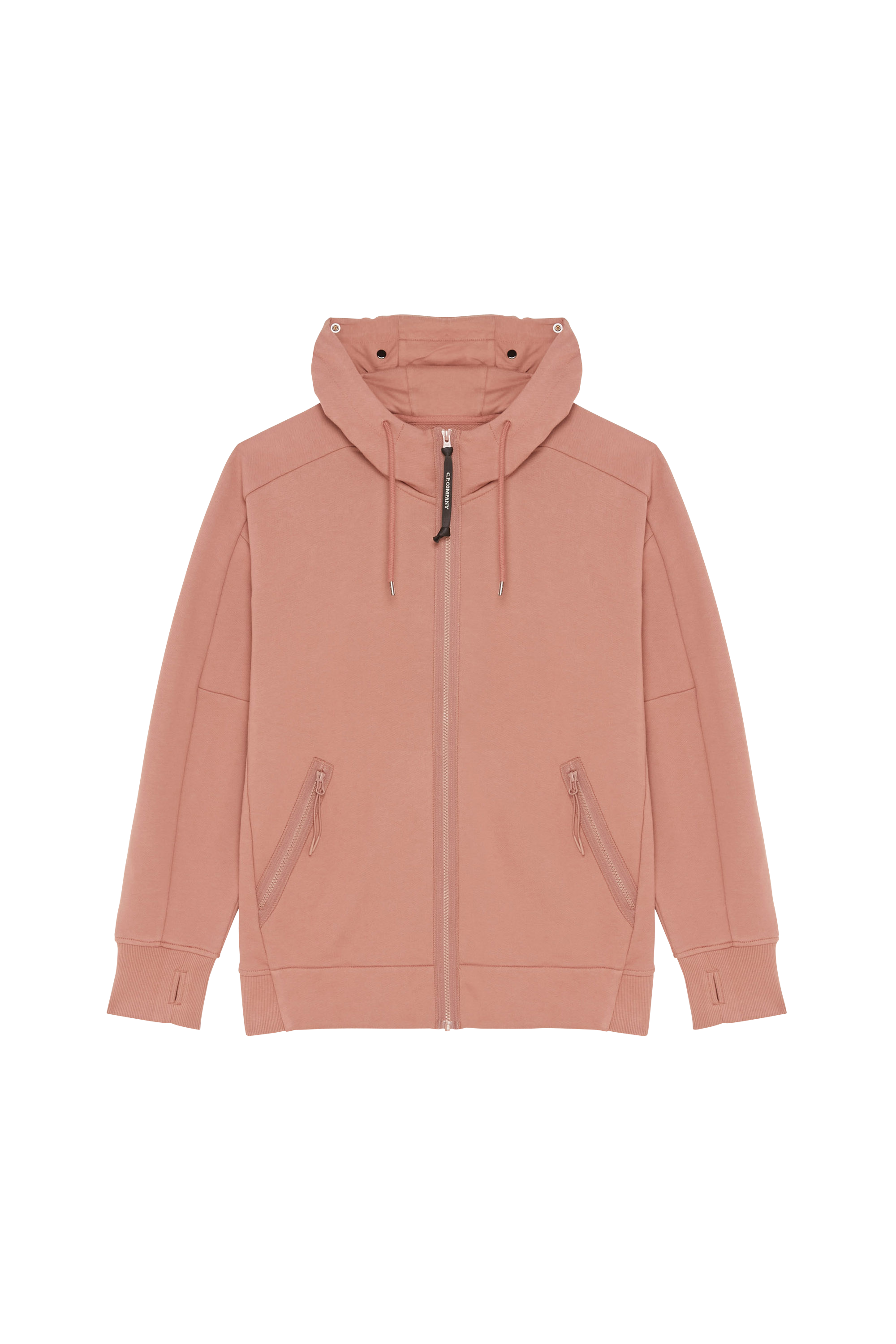 C.P. COMPANY Veste zippée DIAGONAL RAISED FLEECE ZIPPED GOGGLE HOODIE Rose