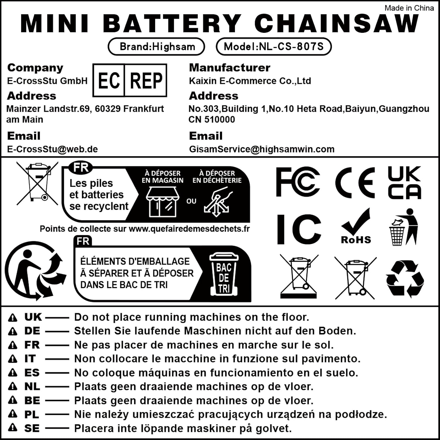 Mini Trononneuse à Batterie 8000mAh,6 et 8 Pouces Trononneuse lectrique avec 900W Moteur Sans Balais,Automatique et Tension de Chane,Pour le Jardin,Les Branches et le Bois