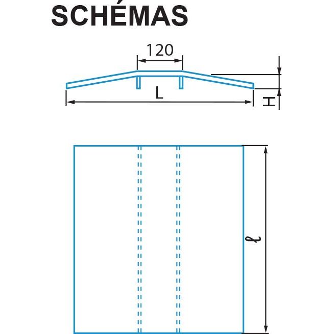 Rampe de franchissement d'obstacles L: 500mm