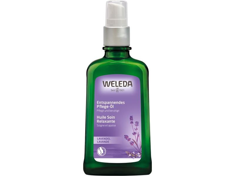 WELEDA Pflegeöl Entspannend Lavendel 100 ml Natürliches Körperöl mit Lavendel-, Sesam- und Mandelöl