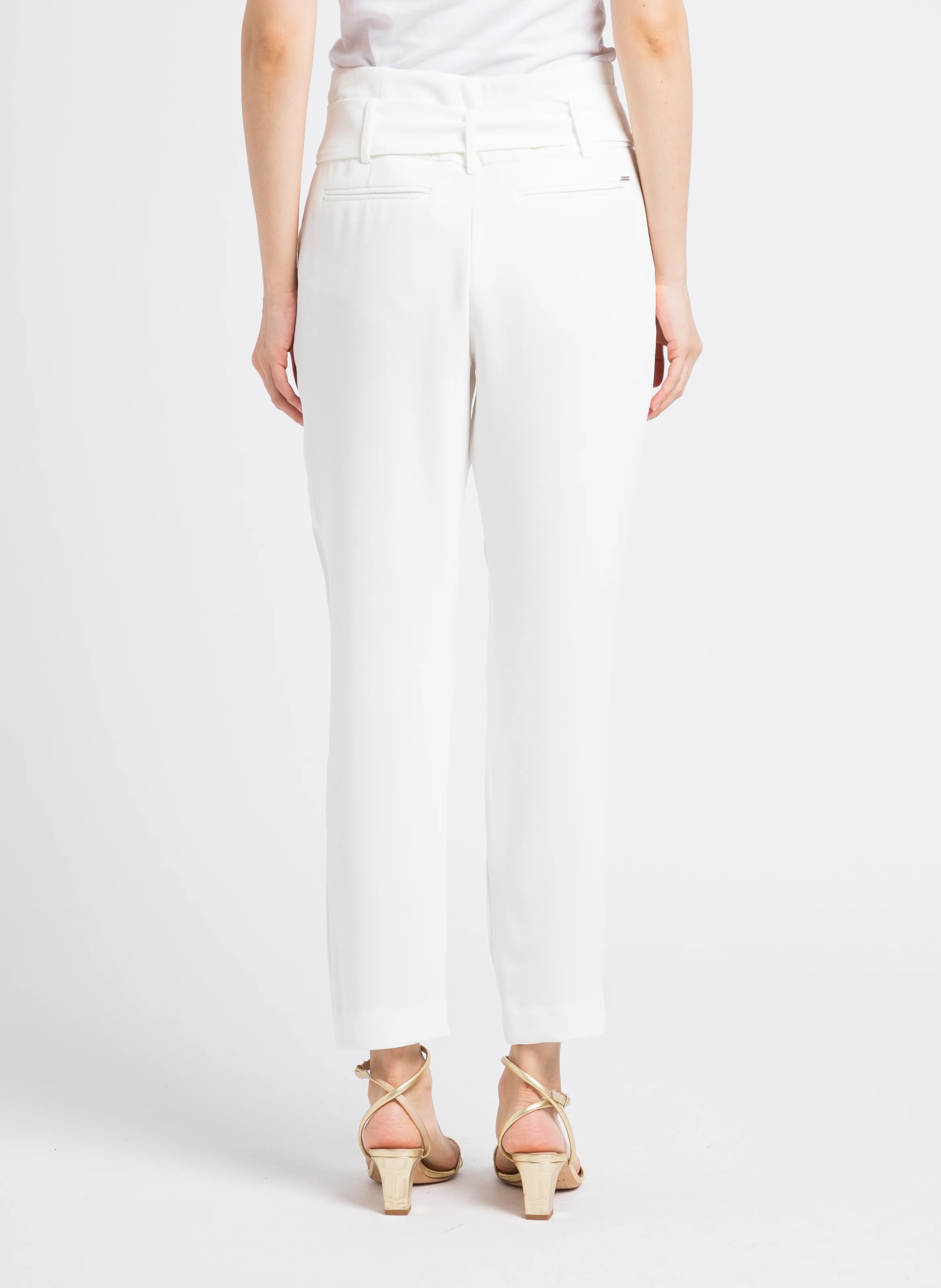 Pantalon carotte | Blanc