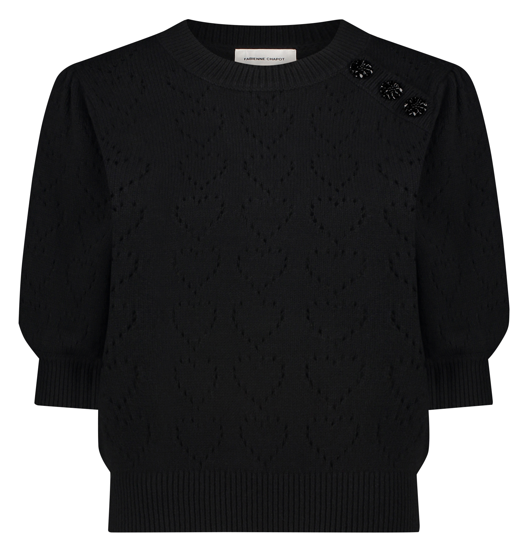 DIANA - Pull manches ballon| Noir
