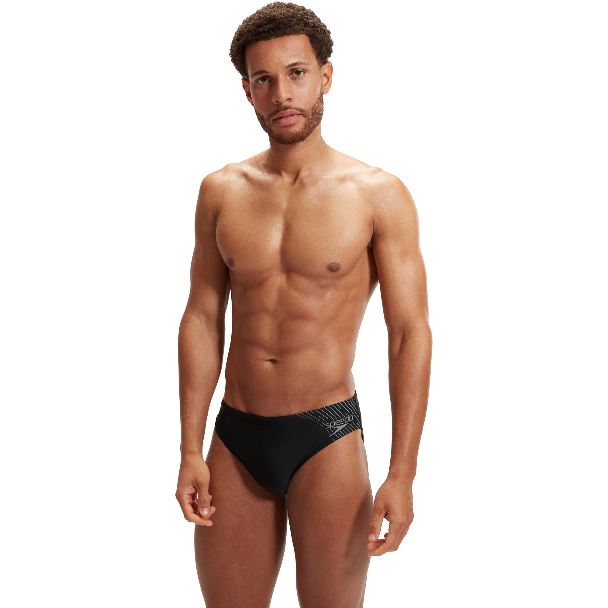 Speedo Medley Logo Badehose Herren schwarz