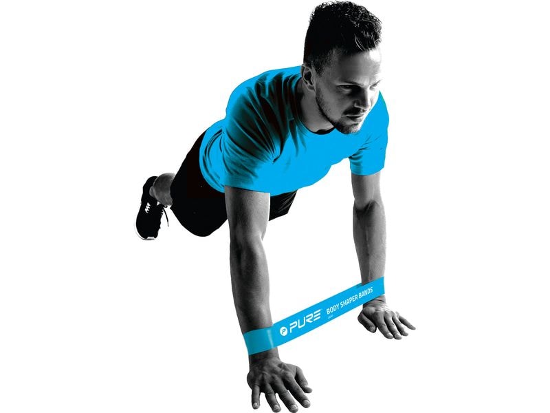 FTM Fitnessband 3er-Set, leicht bis stark, Blau/Gelb/Schwar Widerstandsbänder in drei Stärken