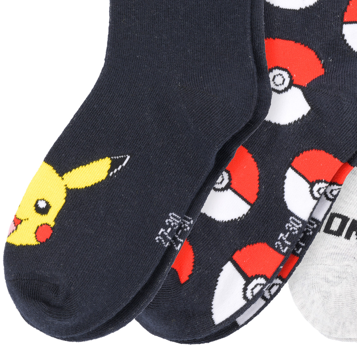 Topolino 3 Paar Pokémon Socken im Set dunkelblau / hellgrau