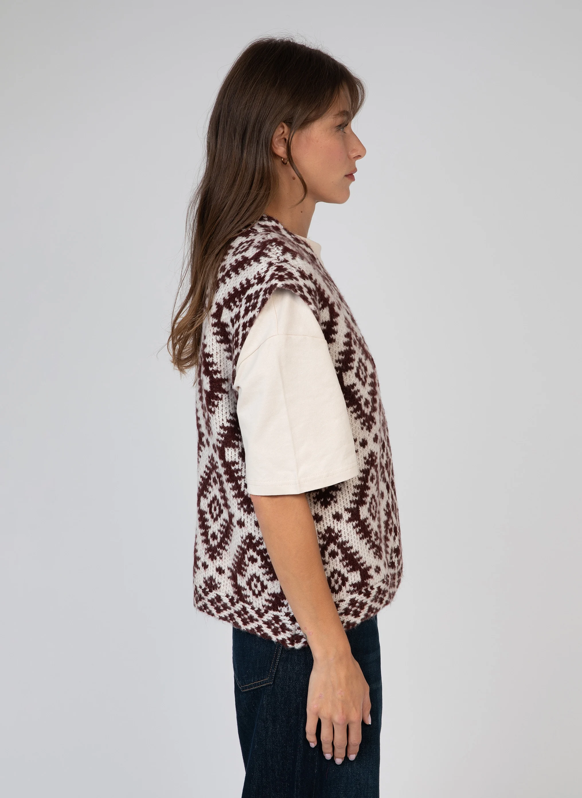 LETHNIK - Cardigan jacquard | Noir