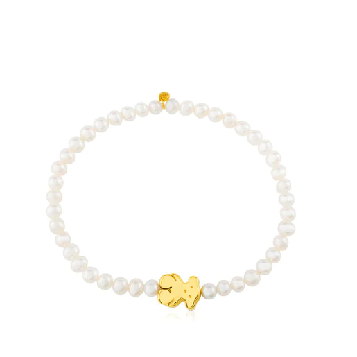 Pulseira Sweet Dolls em ouro amarelo e pérolas cultivadas.