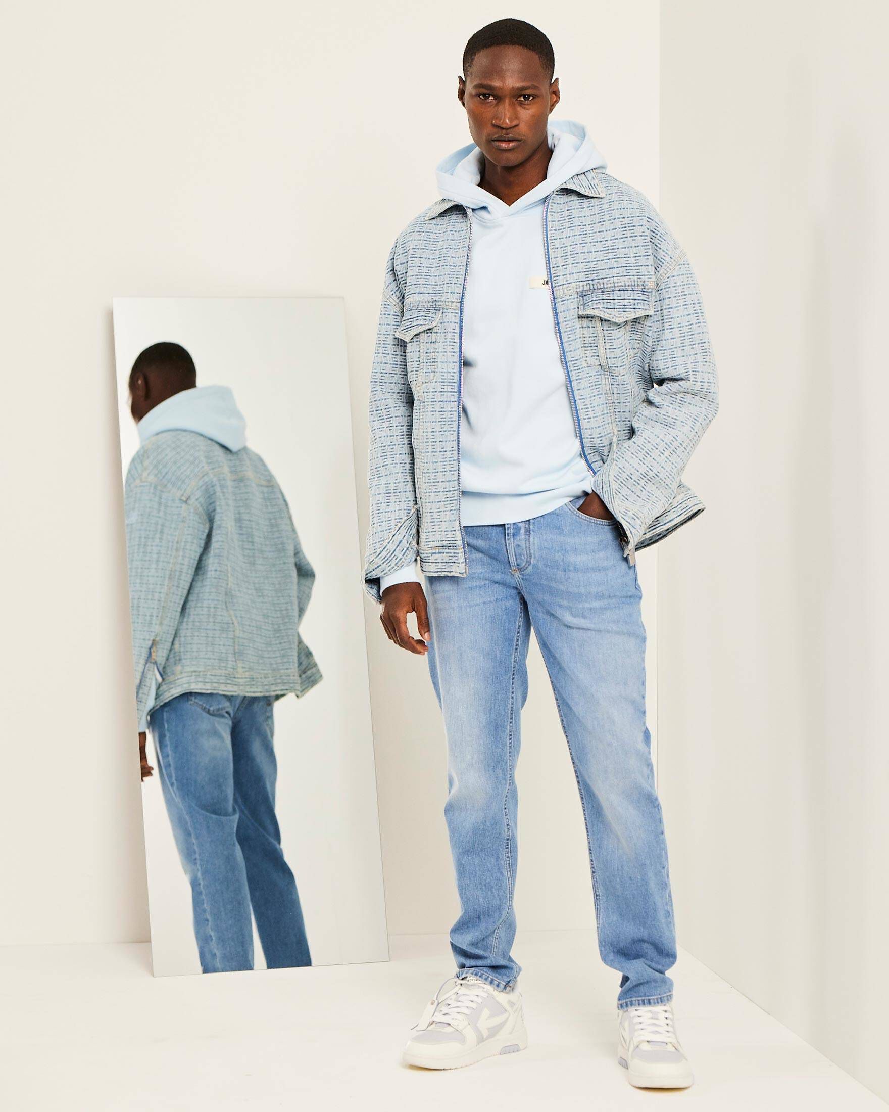 Givenchy| Herren Jeansjacke OVERSIZED 4G RIVET