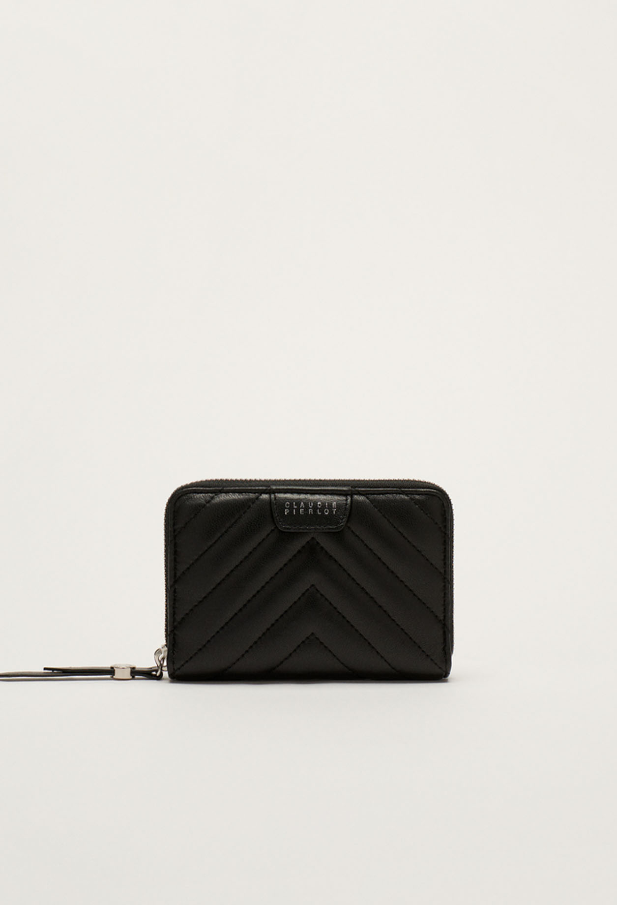 Porte-monnaie zippe cuir noir