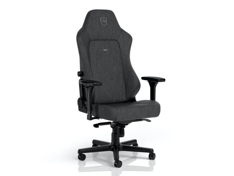 Noblechairs Hero TX - Stol - ergonomisk - armstøtter - T-formet - vippe - aluminium, polyurethan, tekstil, memory foam, polyuretan-læder, koldskum, stålramme - antracite