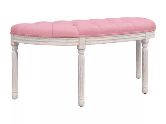 Banc Rose 110,5x45x49 cm Velours