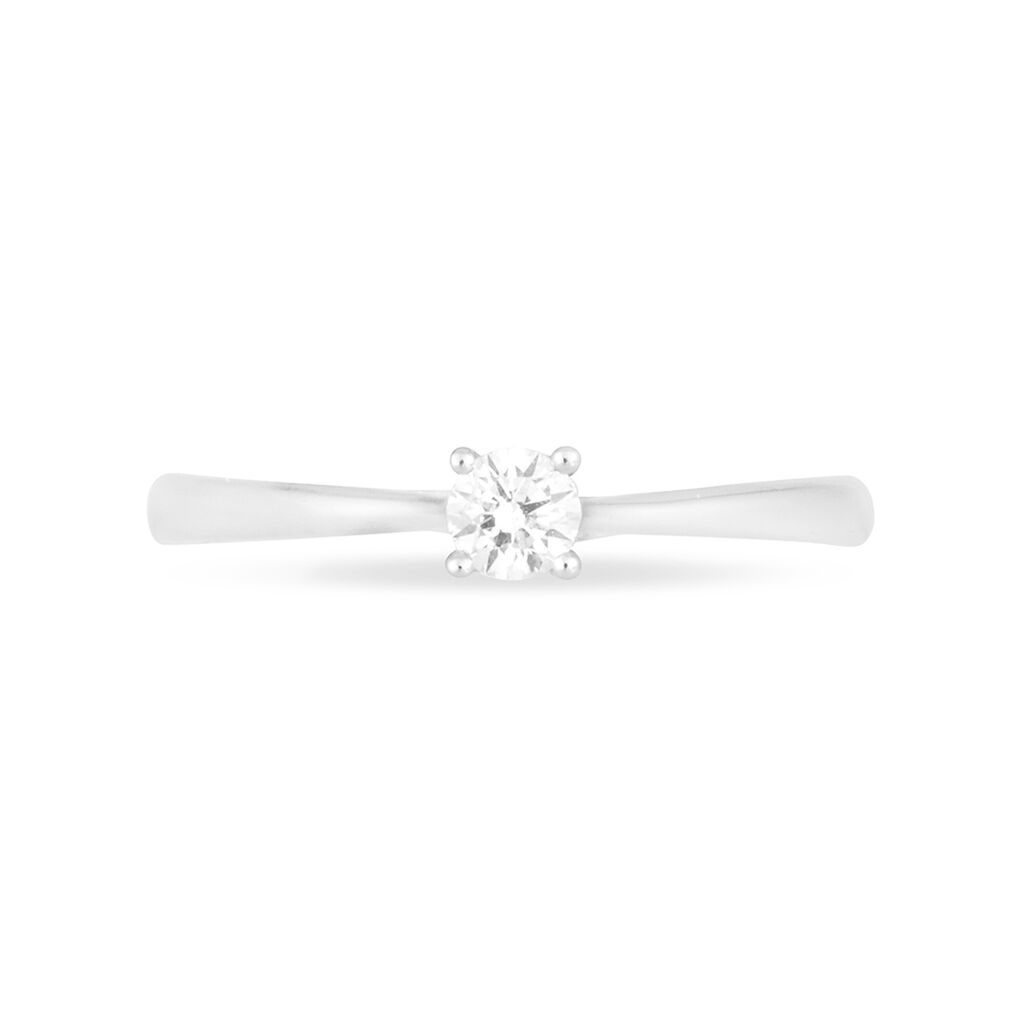 Bague Solitaire Victoria Or Blanc Diamant