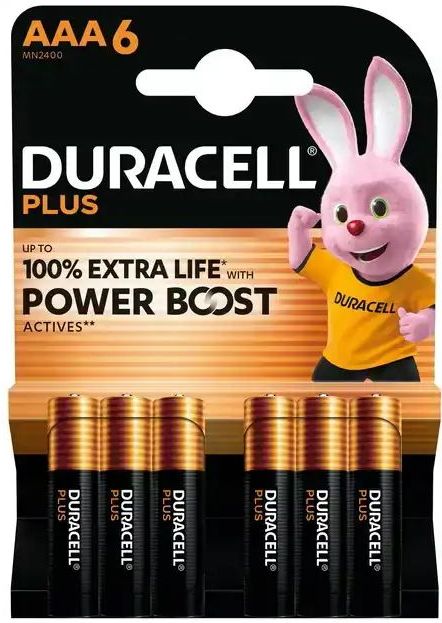 Duracell Plus - AAA Alkalinebatterijen - 6 Stuks - Powerboost Actives