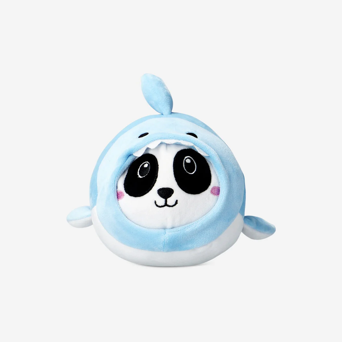 Panda klædt ud som haj plysdyr