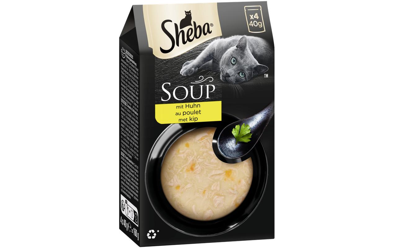 Nassfutter Classic Soup mit Hühnchenbrustfilet, 4 x 40gAlleinfuttermittel für ausgewachsene Katzen