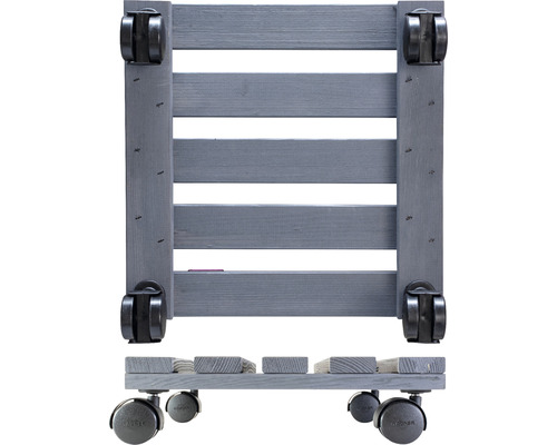 Wagner houten plantenwagen, 29 x 29 cm, antraciet