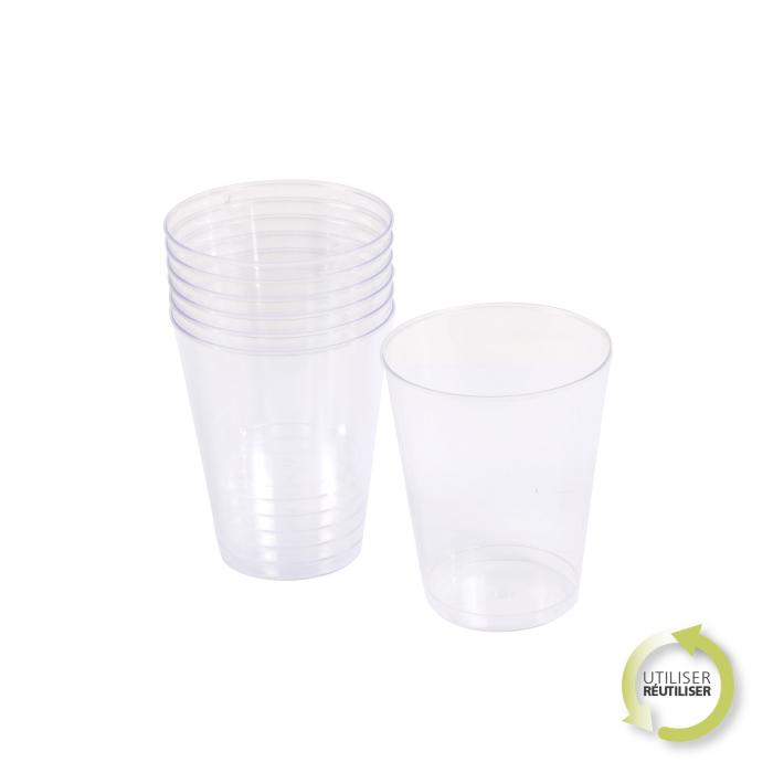 SET 6 VERRES A EAU 23CL TRANSPARENT