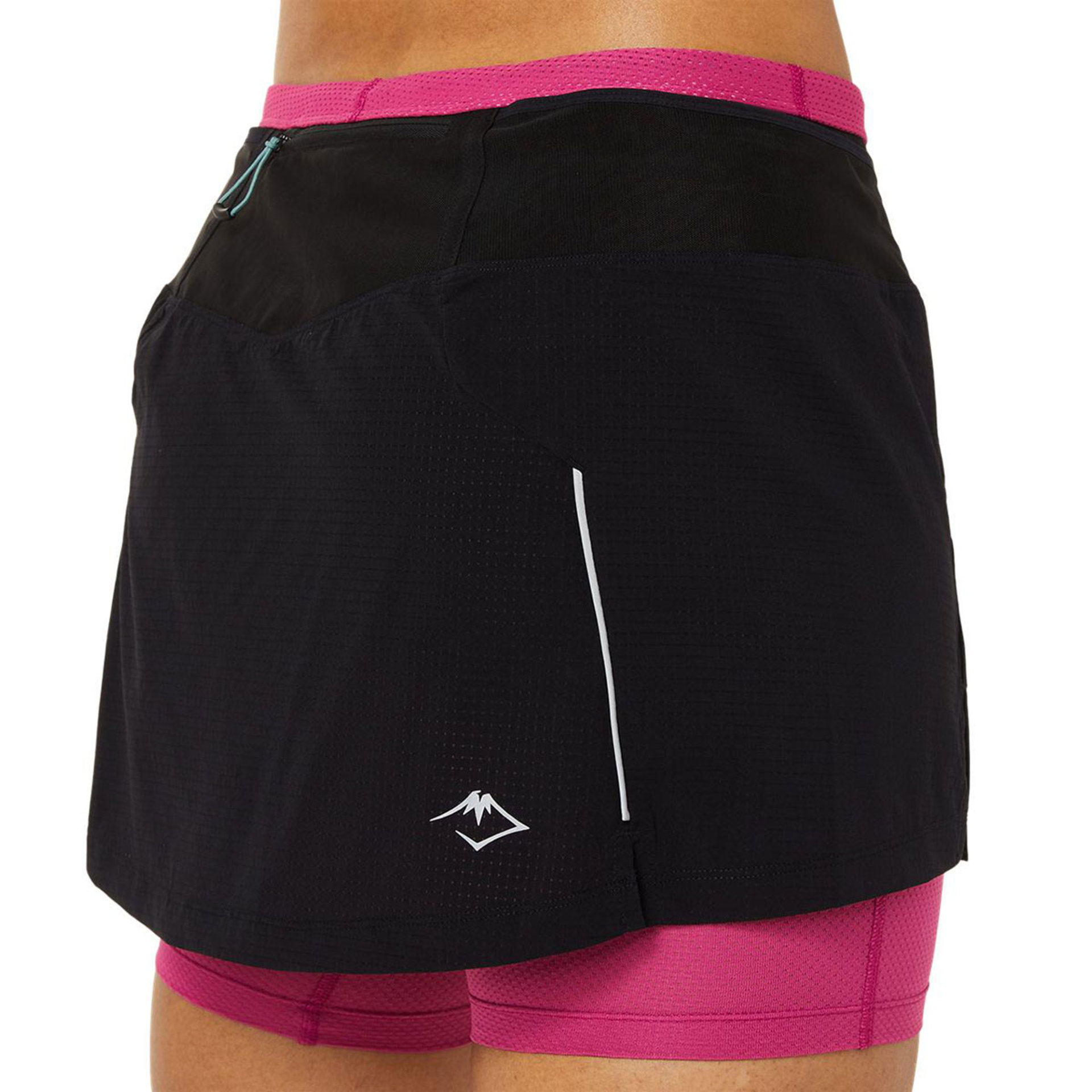 ASICS Fujitrail Hardloopskort Zwart/Roze Dames