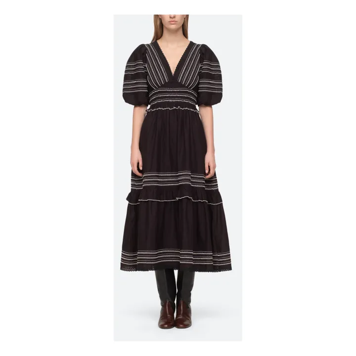 Sea NY Robe Mable Cambric Midi | Noir