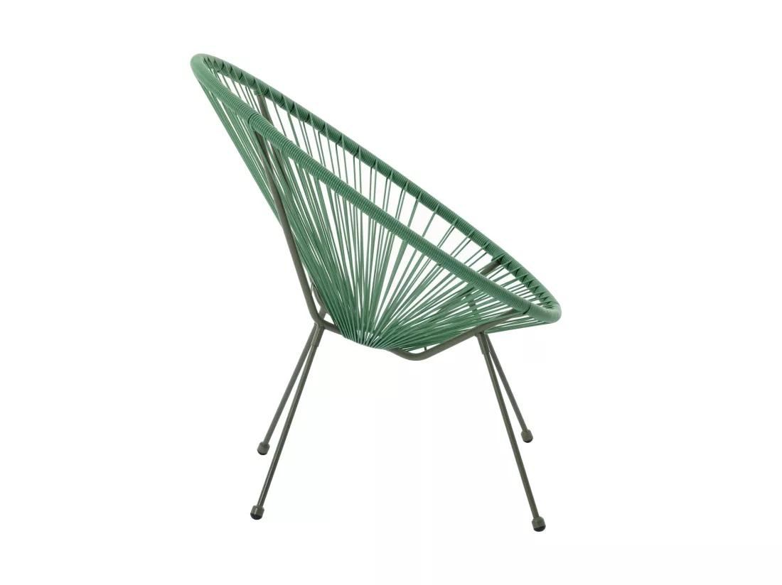 Salon de jardin en fils de résine tressés : 2 fauteuils, un banc et une table - Kaki - ALIOS III de MYLIA