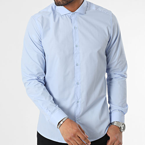 Chemise Manches Longues Bleu Clair