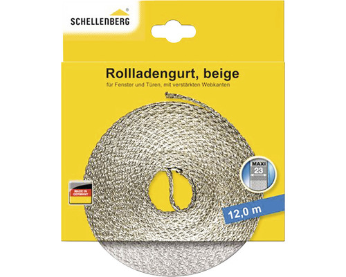 Rolluikband Maxi Schellenberg 31101, 23mm/12m, beige