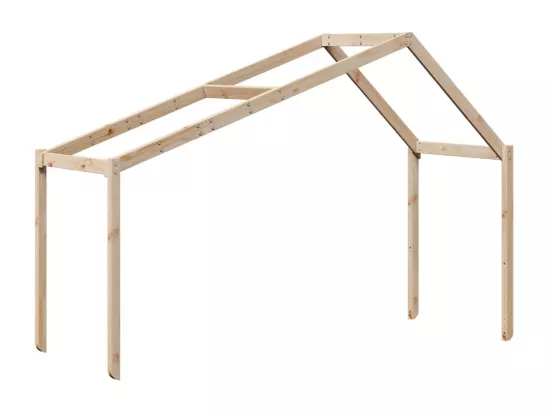 Lit superposé avec toit 75x190 cm bois de pin massif