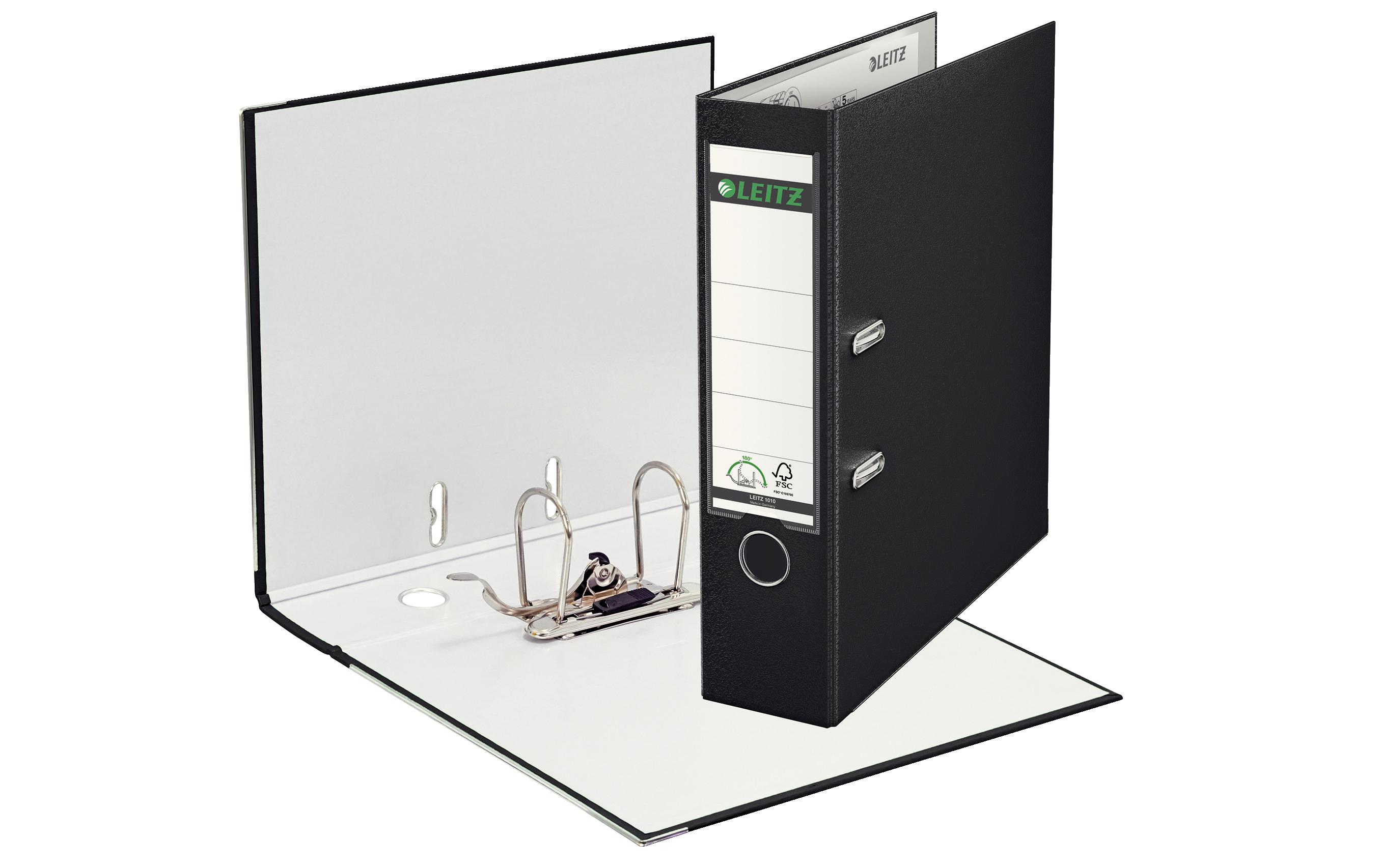Ordner Swiss Edition 180°, 8 cm, A4, SchwarzQualitäts-Ordner mit 180°-Präzisionsmechanik