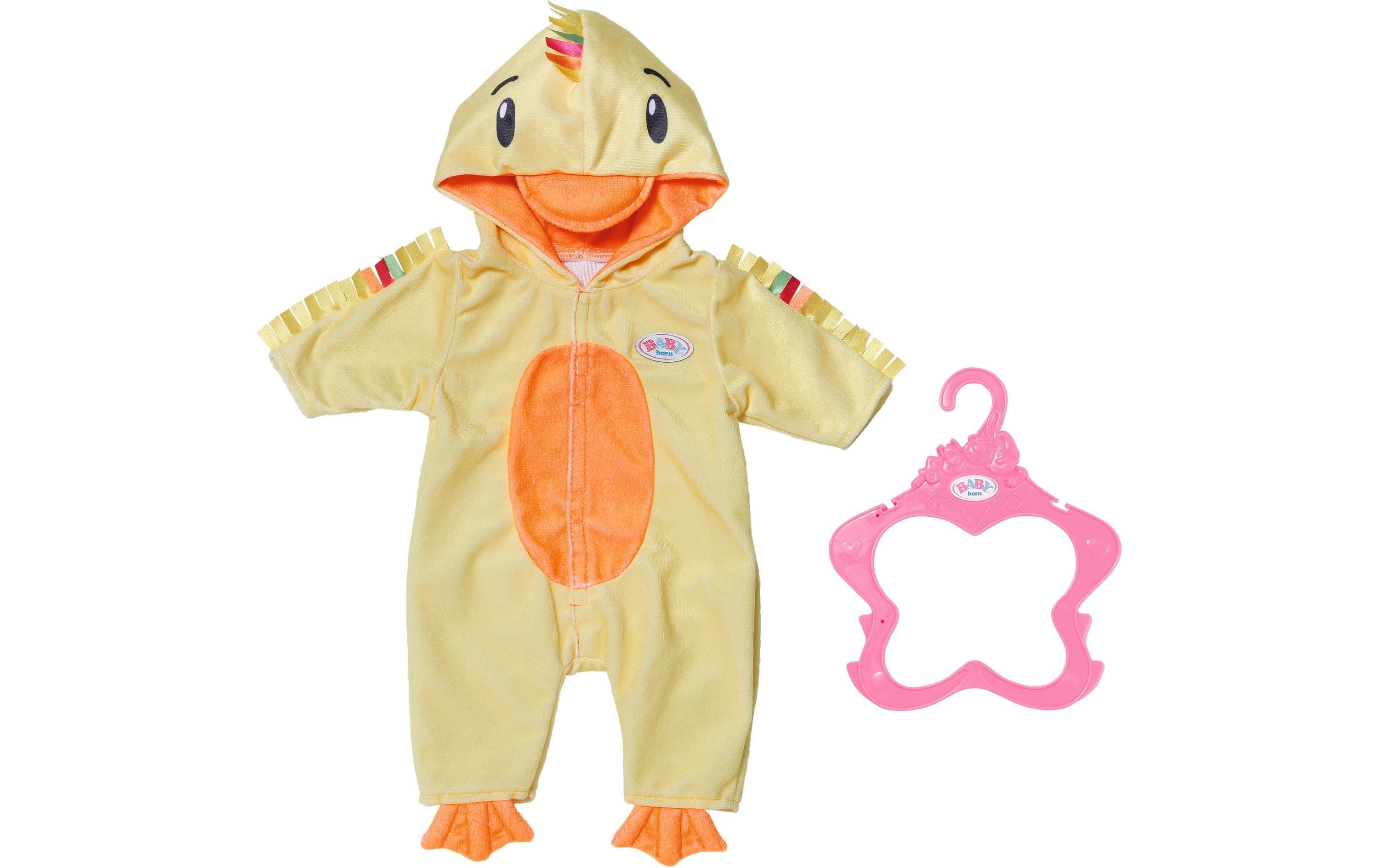 Puppenkleidung Bad Nacht-Onesie 43 cmNiedlicher Strampler im Enten-Design