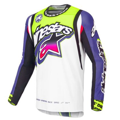 Maillot cross Alpinestars SUPERTECH - SX DIRT STUDIOS 2025 - Blanc / Violet