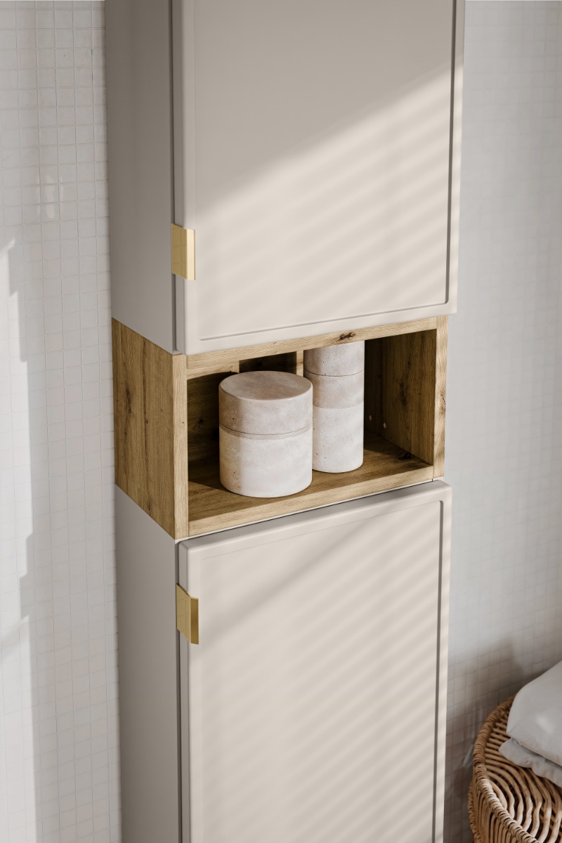 Comad Artisan half hoge open kast 35x20cm eiken