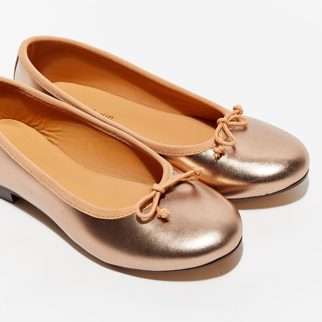 Quartier Latin Ballerines en Cuir irisé Nicole bronze