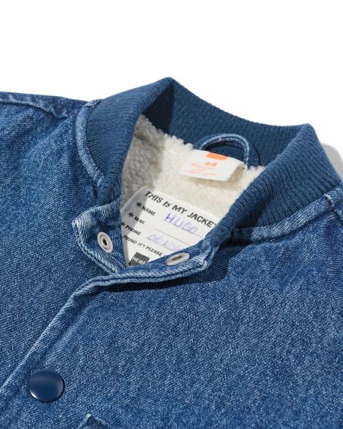 veste bébé denim bleu foncé