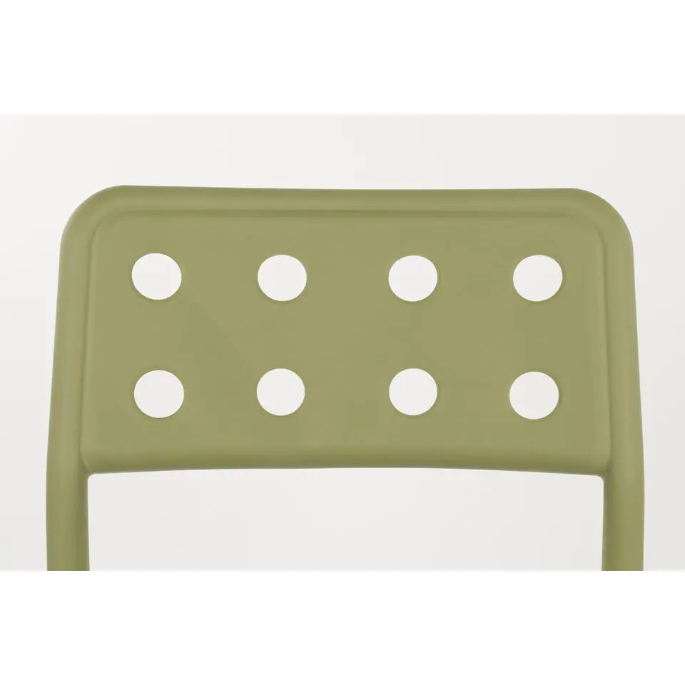 Tuinstoel Groen Kunststof - 53x46x80cm - Serra - Set van 4