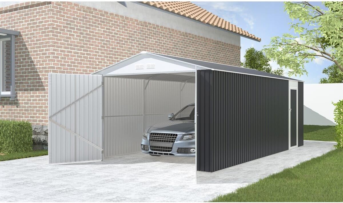 Habitat et Jardin Metallgarage Houston 18,56 m² - Anthrazit