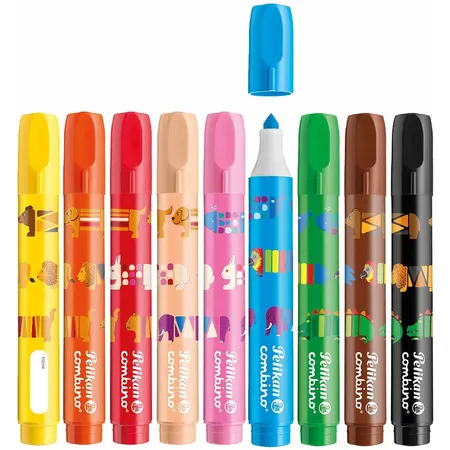 Pelikan Fasermaler Combino, 9 Farben