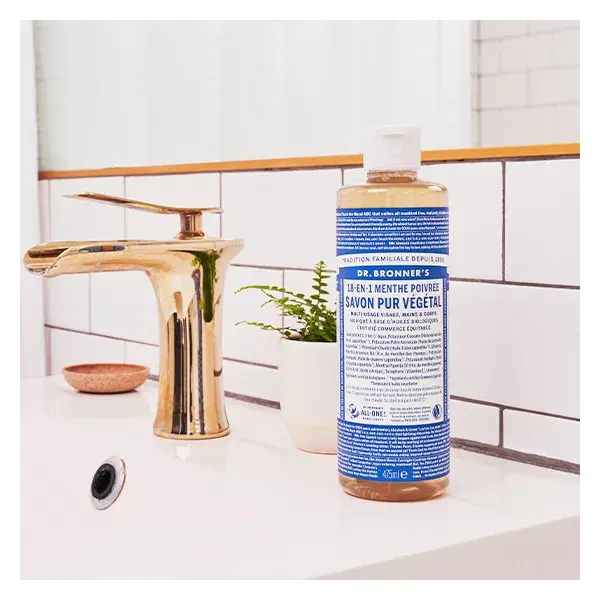 Sabonete Vegetal Puro de Hortelã-Pimenta Dr. Bronner's 