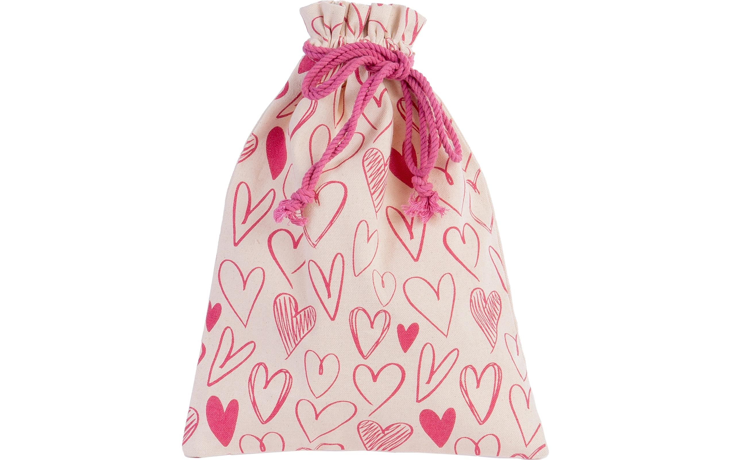 Stoffbeutel Herzen 25 x 35 cmSack für Geschenke